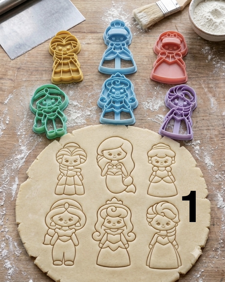 قطاعات كوكيز اميرات ديزني -Disney princesses cookie cutter 